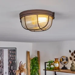 Plafonnier Chaquire Brun, Rouille, 1 lumière