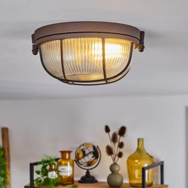 Plafonnier Chaquire Brun, Rouille, 1 lumière