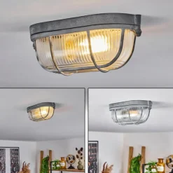 Plafonnier Chaquire Gris, 1 lumière