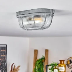 Plafonnier Chaquire Gris, 1 lumière