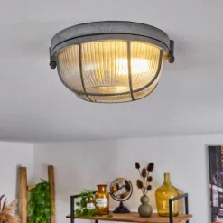 Plafonnier Chaquire Gris, 1 lumière