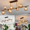 Plafonnier Chehalis LED Laiton, Noir, 9 lumières