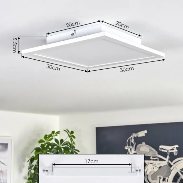 Plafonnier 30 cm Valmanya LED Blanc, 1 lumière