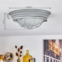 Plafonnier Coltauco Gris, 1 lumière