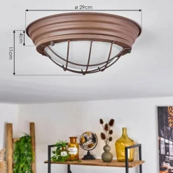 Plafonnier Coltauco Rouille, 1 lumière