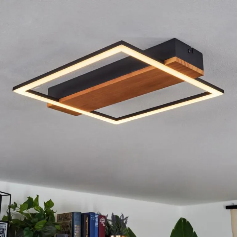Plafonnier Courceaux LED Écru, Noir, 1 lumière