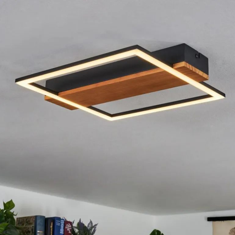 Plafonnier Courceaux LED Écru, Noir, 1 lumière