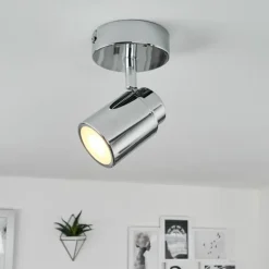 Plafonnier Douarnenez Chrome, 1 lumière
