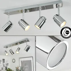 Plafonnier Douarnenez Chrome, 4 lumières