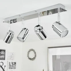 Plafonnier Douarnenez Chrome, 4 lumières