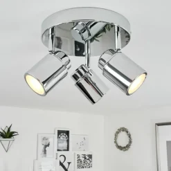 Plafonnier Douarnenez Chrome, 3 lumières