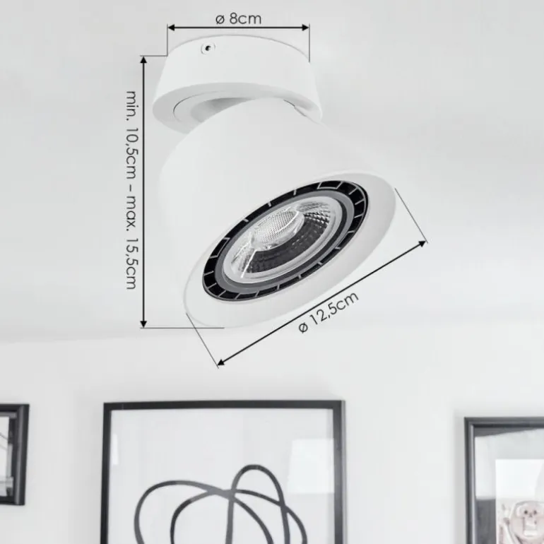 Plafonnier Especiosa Blanc, 1 lumière