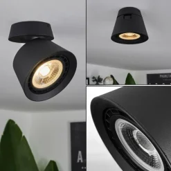 Plafonnier Especiosa Noir, 1 lumière