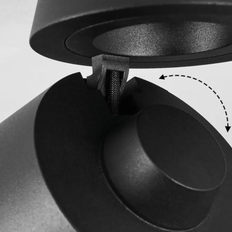 Plafonnier Especiosa Noir, 1 lumière