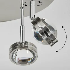 Plafonnier Fernandaires LED Nickel mat, 18 lumières
