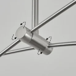 Plafonnier Fernandaires LED Nickel mat, 8 lumières