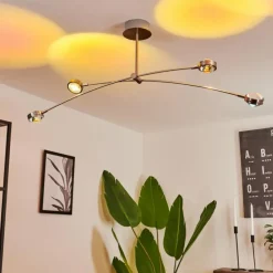 Plafonnier Fernandaires LED Nickel mat, 8 lumières