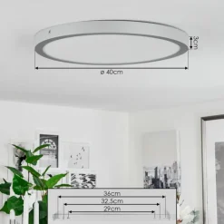 Plafonnier Finsrud LED Argenté, 1 lumière