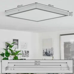 Plafonnier Finsrud LED Argenté, 1 lumière