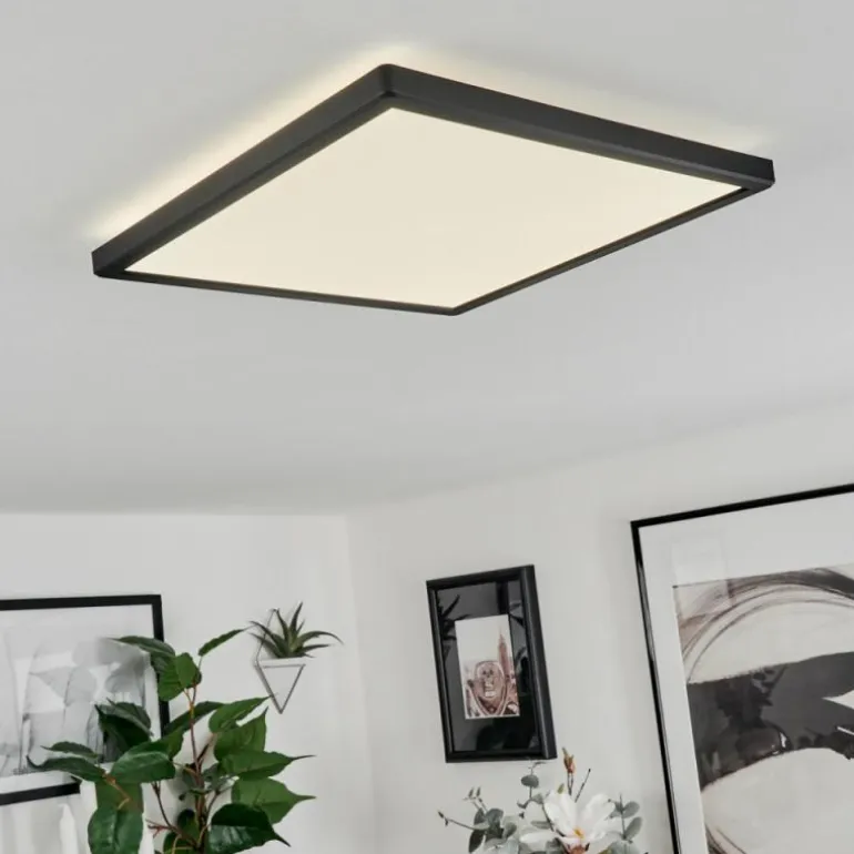 Plafonnier Folgares LED Noir, 1 lumière