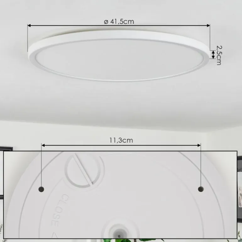 Plafonnier Folgares LED Blanc, 1 lumière