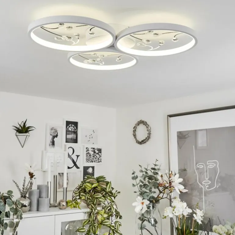 Plafonnier Fombillou LED Blanc, 1 lumière