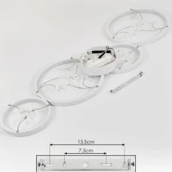 Plafonnier Fombillou LED Blanc, 1 lumière