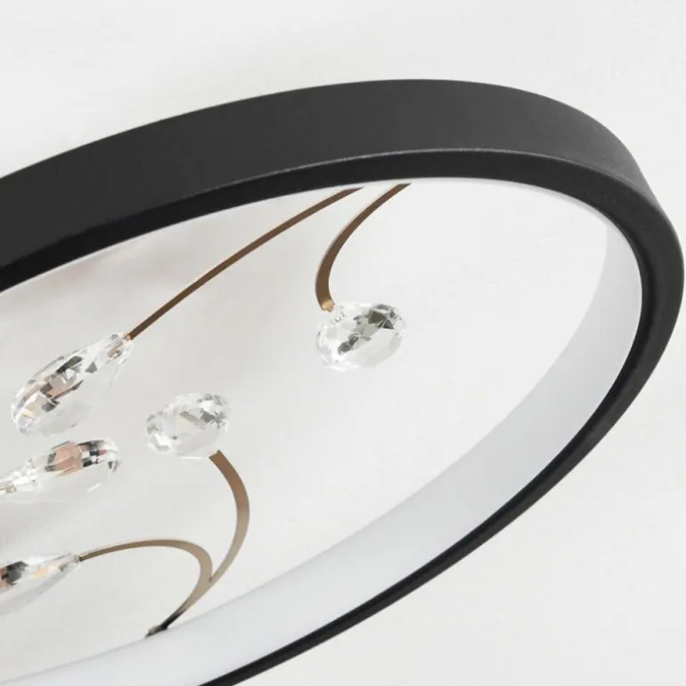 Plafonnier Fombillou LED Noir, 1 lumière