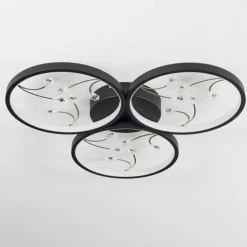 Plafonnier Fombillou LED Noir, 1 lumière
