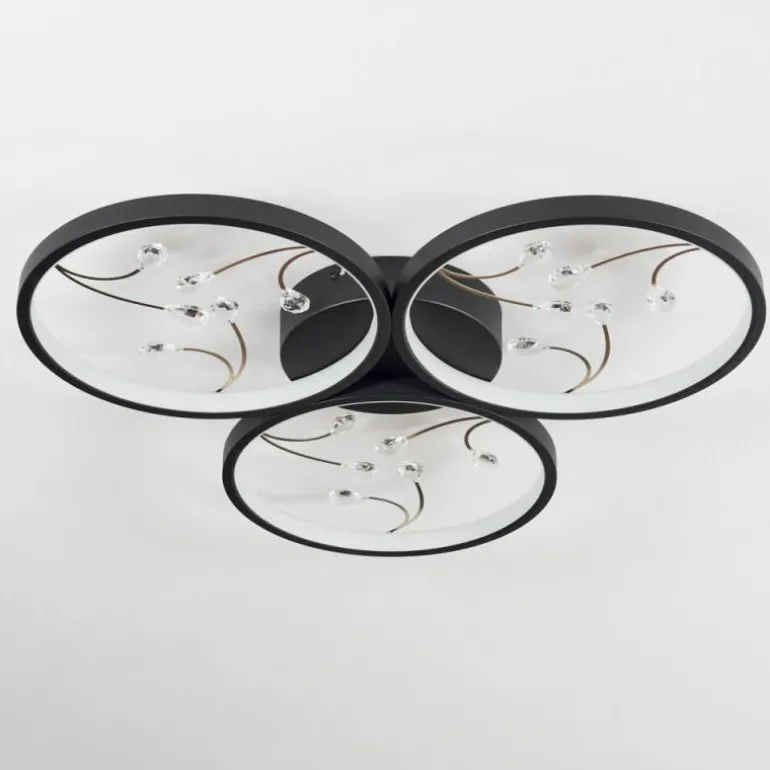 Plafonnier Fombillou LED Noir, 1 lumière