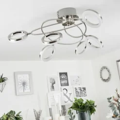 Plafonnier Frans LED Nickel mat, 1 lumière