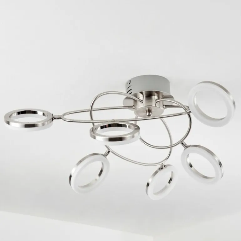 Plafonnier Frans LED Nickel mat, 1 lumière