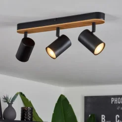 Plafonnier Gandufe Écru, Noir, 3 lumières