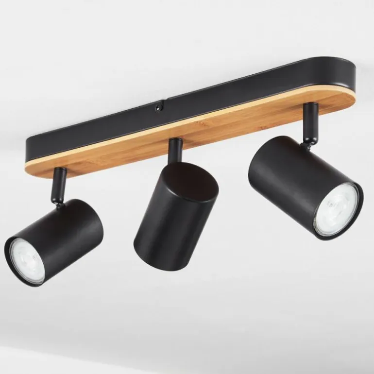 Plafonnier Gandufe Écru, Noir, 3 lumières