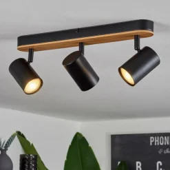 Plafonnier Gandufe Écru, Noir, 3 lumières