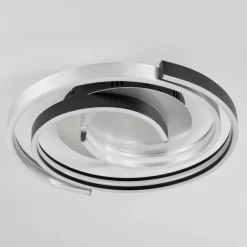 Plafonnier Golega LED Aluminium, Noir, 1 lumière