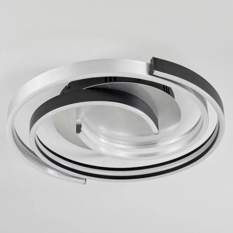 Plafonnier Golega LED Aluminium, Noir, 1 lumière