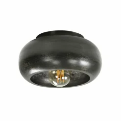 Plafonnier Gralhos Argent Oxydé, Noir, 1 lumière