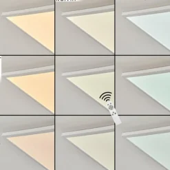 Plafonnier Hortinhas LED Blanc, 1 lumière, Télécommandes, Changeur de couleurs