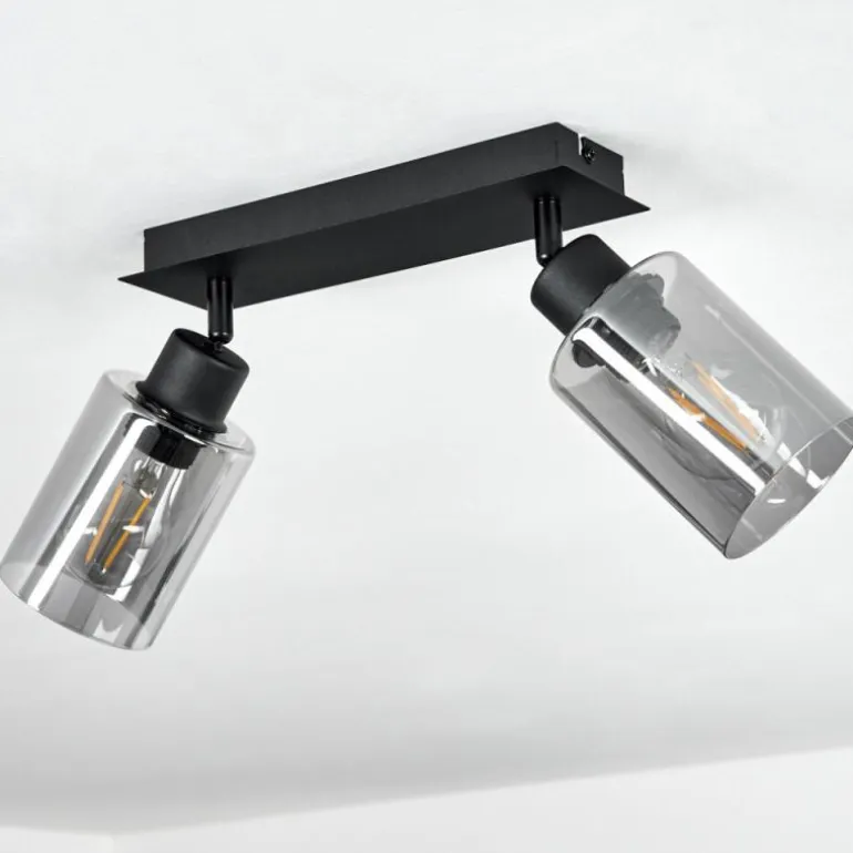 Plafonnier Hunouri Noir, 2 lumières