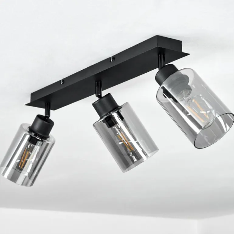 Plafonnier Hunouri Noir, 3 lumières