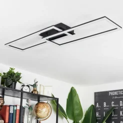 Plafonnier Hyacinthe LED Noir, 1 lumière, Télécommandes