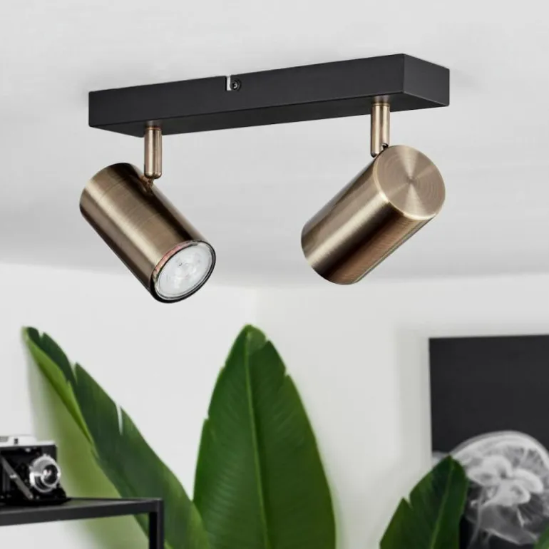 Plafonnier Javel Noir, 2 lumières