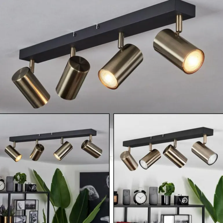 Plafonnier Javel Noir, 4 lumières