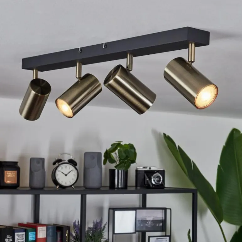 Plafonnier Javel Noir, 4 lumières