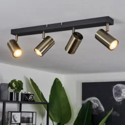 Plafonnier Javel Noir, 4 lumières
