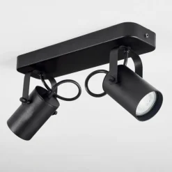 Plafonnier Kergus Noir, 2 lumières