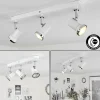 Plafonnier Lanrigan LED Chrome, Blanc, 3 lumières