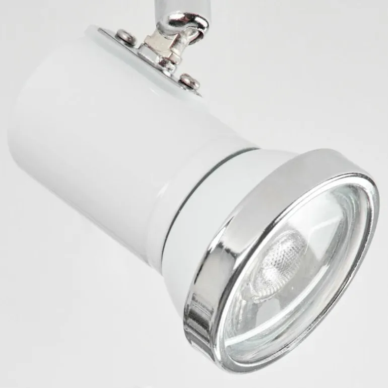 Plafonnier Lanrigan LED Chrome, Blanc, 3 lumières