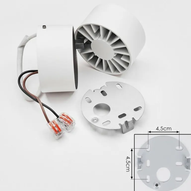 Plafonnier Laonsana LED Noir, Blanc, 1 lumière